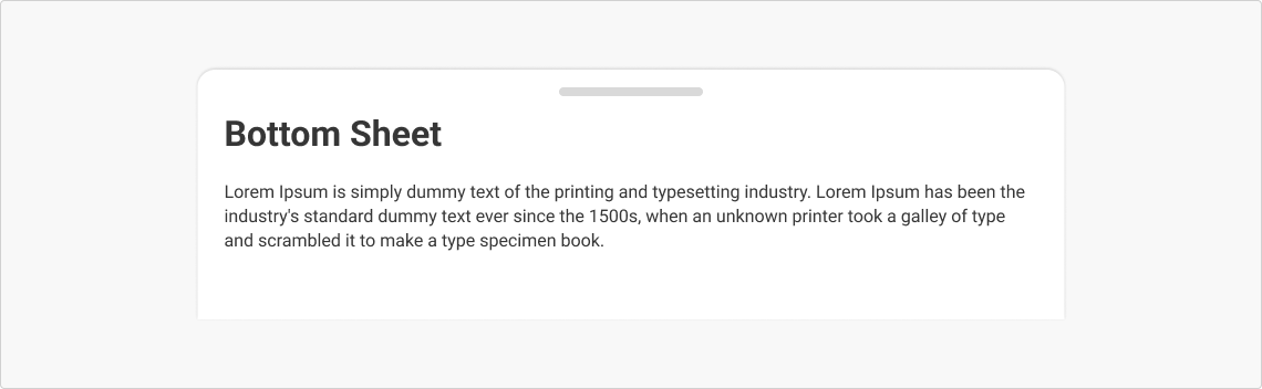Bottom Sheet · Molecules · DIGIT Design System